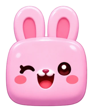 Pink bunny game tile