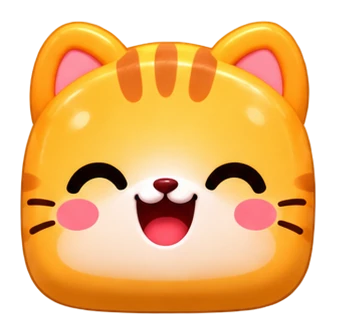 Orange tabby cat game tile